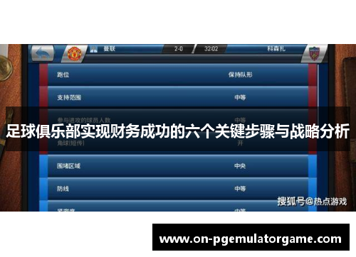足球俱乐部实现财务成功的六个关键步骤与战略分析